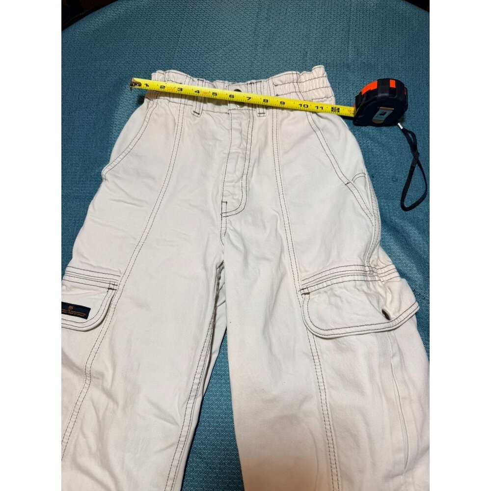 BDG Urban Outfitters Relaxed Skate Jean Cargo Pants 25 Beige Elastic Waist